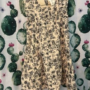 Floral/Dog Print Sleeveless Dress